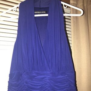 Midnight Blue Halter Midi Dress